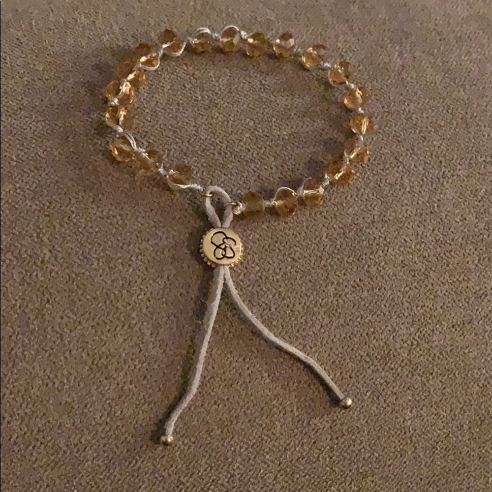 Beaded Jessica Simpson adjustable bracelet